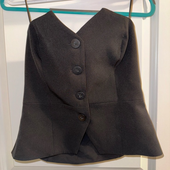 Dynamite Strapless Black Peplum Top - Picture 4 of 5